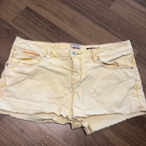 Superdry Corduroy Shorts Yellow Size 29